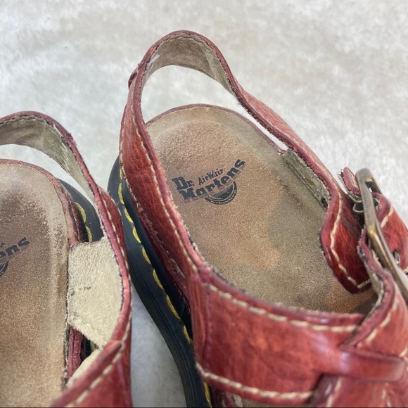 SOLD—Vintage Dr. Martens Wine Red Leather Sandals - Picture 7 of 10